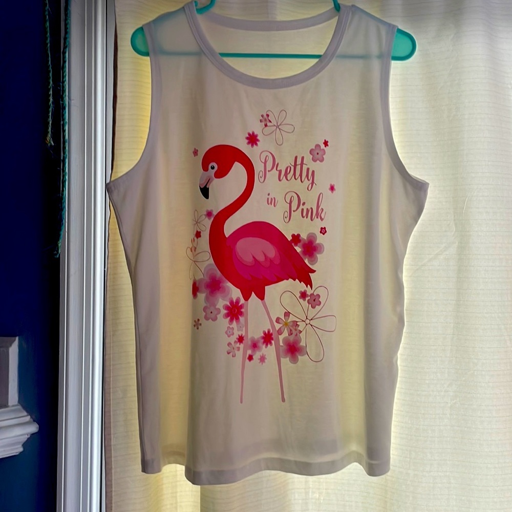 NWOT  XL Pretty In Pink Flamingo Tank